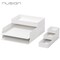 Deli NUSIGN Modular Desk Organizer Set, Rounded Corners, White ENS001 - alternate 1