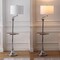 Jonathan Y Cora 60" Modern Metal LED Floor Lamp w/ Integrated Wood Side Table and Swing Arm, Chrome/Brown Wood JYL3055E - alternate 6