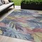 Homeroots 5' X 8' Denim Blue And Blush Floral Washable Indoor Outdoor Area Rug 611103 - alternate 1