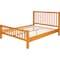 Homeroots Brown Slat Back Solid Wood Queen Bed Frame 523640 - alternate 3