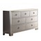 Homeroots 57" Platinum Solid and Manufactured Wood Seven Drawer Triple Dresser 486000 - alternate 1