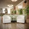 Flash Furniture Myles Club Style Commercial Barrel Accent Armchair, 360° Swivel Metal Base, Cream Boucle Upholstery BS-AC22-061-CRM-BCL-GG - alternate 3