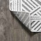 Jonathan Y Jordan High-Low Pile Art Deco Geometric White/Black 2 ft. x 8 ft. Indoor/Outdoor Runner Rug SBH103A-28 - alternate 5