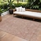 Homeroots 8' X 10' Pink And Brown Moroccan Washable Indoor Outdoor Area Rug 605136 - alternate 1
