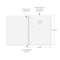 C-Line Products 8" x 10-1/2" Black Graph Ruled 1-Subject Spiral Notebook, 1/EA, 24/BX 22300-CT - alternate 2