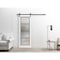 Sartodoors Sturdy Barn Door Frosted Tempered Glass Planum 2132 White 36x84 Solid Core Modern Interior PLANUM2132BD-B-WS-36 x 84 - alternate 4