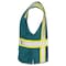 Dome75 Hi-Vis Safety Vest 2X/3X Class Non-ANSI/Enhanced Visibility , Zipper 6 Pockets, 2 Mic Tab DV2183 - alternate 5
