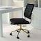 Martha Stewart Ivy Upholstered Office Chair in Black/Polished Brass CH-220921-1-BK-GLD-MS - alternate 4