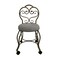 Homeroots 18in Cream and Brass Microfiber and Metal Upholstered Round Bench 733247 - alternate 5