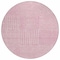 Homeroots 8' Pink And Ivory Round Geometric Washable Indoor Outdoor Area Rug 600770 - alternate 5