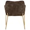 Leisuremod Zaire Collection Modern Dining Chair, Gold Legs and Dark Brown Velvet ZDC52DBR - alternate 5