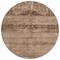 Homeroots 8' Brown And Taupe Round Medallion Washable Indoor Outdoor Area Rug 616108 - alternate 5