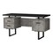 Homeroots 60" Black Wood and Metal Sled Computer Desk With Three Drawers 490006 - alternate 1