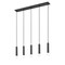 Z-Lite Stari 5-Light Linear Chandelier, 4.75 in W, Matte Black 1956P-5L-MB - alternate 2
