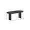 Homeroots 79" Black Solid Wood Double Pedestal Base Oval Dining Table 721107 - alternate 5