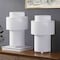 Jonathan Y Franklin 17.5 in. Modern Minimalist Fabric Stacked Cylinder LED Table Lamp, White, 2PK JYL5609A-SET2 - alternate 3