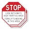 Signmission Stop Look Both Ways High Traffic Ar, 6 inch X 6 inch, Plastic Sign, 2PK OC-P-2PACK-6-260 - alternate 1