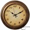 Clockswise 16in Round Battery-Operated Vintage Chiming Wall Clock with Chime & Non-Ticking Feature, Rustic Gold QI004821 - alternate 1