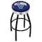 Holland Bar Stool Co 30" Blk Wrinkle Villanova Swivel Bar Stool, Chrome Ring L8B3C30Vilnva - alternate 1
