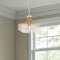 Homeroots Clear And Gold Metal and Crystals Chandelier With Clear Shade 569447 - alternate 1
