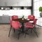 Regency Square Cain Breakroom Table W/ 4 M Stack Chairs, 36 in W, 36 in L, Neo Walnut TB3636NW47BY - alternate 4