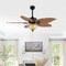 Jonathan Y Poinciana 52" 3-Light Coastal Bohemian Iron/Wood Palm Leaf LED Ceiling Fan w/ Pull Chain, Light Brown JYL9720C - alternate 5