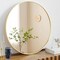 Simple Deluxe Gold 24 Inch Round Mirror, Bathroom Mirrors for Over Sink, Round Wall Mirror Metal Frame, Circle Mi 3A88MIROY24GLD01 - alternate 4