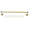 Kingston Brass 36"-60" Stainless Steel Adjustable Shower Curtain Rod with Rings, Brushed Brass KSR367 - alternate 1