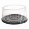 Plastifar Bakery Containers, 8" Cake, 9.7" Diameter x 5" h, Black/Clear, 100PK 18361 - alternate 3