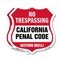 Signmission California No Trespassing Shield Sign Ca, 18 inch X 18 inch, Plastic Sign, 2PK SHI-P-2PACK-18-368 - alternate 1