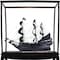 Homeroots 69" Black Solid Wood Hand Painted Black Pearl Pirate Floor Display Model Boat 401982 - alternate 4