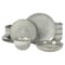 Gibson Elite Matisse 16 Piece Stoneware Dinnerware Set in Grey with Reactive Glaze 138958.16 - alternate 1