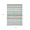 Homeroots 9' X 12' Teal Blue And Gray Striped Washable Indoor Outdoor Area Rug 632249 - alternate 4