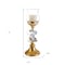 Homeroots 18" Gold and Faux Crystal Bling Tabletop Hurricane Candle Holder 468837 - alternate 5