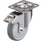 Blickle Swivel Plate Caster, TPR, 5", Brake, Caster Wheel/Tread Material: Polypropylene/Thermoplastic Rubber LKX-TPA 127KFD-14-FI - alternate 1