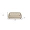 Homeroots 86" Beige Faux Leather Sofa With Black Legs 329507 - alternate 3
