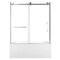 Kingston Brass 60" Acrylic Anti-Skid Alcove Left-Hand Drain Tub with Right Sliding Tub Door, White/Brushed Nickel KVTAP603216L8 - alternate 1