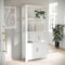 Martha Stewart Hutton Four Tier Shaker Style Bookcase with Storage Cabinet in White with Polished Brass Hardware ZG-053-WH-GLD-MS - alternate 1