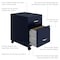 Space Solutions 14.25 in W 2 Drawer Mobile Vertical File Cabinet W/ Accessory Drawer, Navy 25936 - alternate 11
