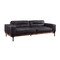 Homeroots 96" Ebony Top Grain Leather Sofa With Black Legs 491325 - alternate 3