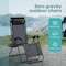 Serenelife Zero Gravity Outdoor Lounge Chairs 2 Pack, 2PK SLZGHBLK55 - alternate 2