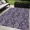 Homeroots 5' X 8' Eggplant Purple And Lavender Damask Washable Indoor Outdoor Area Rug 588161 - alternate 1