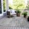 Homeroots 9' X 12' Silver And Gray Geometric Washable Indoor Outdoor Area Rug 594585 - alternate 6