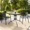 Flash Furniture Square Metal Table, Sqr w/Rattan Chairs, Gray, 28", Aluminum, Glass, Metal, Plastic, Rattan, Clear TLH-073SQ-037GY2-GG - alternate 9