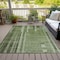 Homeroots 5' X 8' Green And Gray Striped Washable Indoor Outdoor Area Rug 602774 - alternate 6
