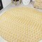 Jonathan Y Ourika Moroccan Geometric Textured Weave Yellow/Cream 5 ft Round Indoor/Outdoor Area Rug SMB108G-5R - alternate 1