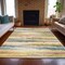 Homeroots 9' X 12' Gold Gray And Ivory Striped Washable Indoor Outdoor Area Rug 631411 - alternate 5