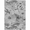 Homeroots 3' X 5' Gray And Charcoal Floral Washable Indoor Outdoor Area Rug 610980 - alternate 4