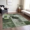 Homeroots 10' X 14' Fern Green And Gray Geometric Washable Indoor Outdoor Area Rug 604323 - alternate 4