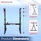 Thepromaster Piano Keyboard Stand, 20-34 Inches Adjustable Portable Universal, Foam-Padded Arms Designed Z Style PRMSKEY44.5 - alternate 3